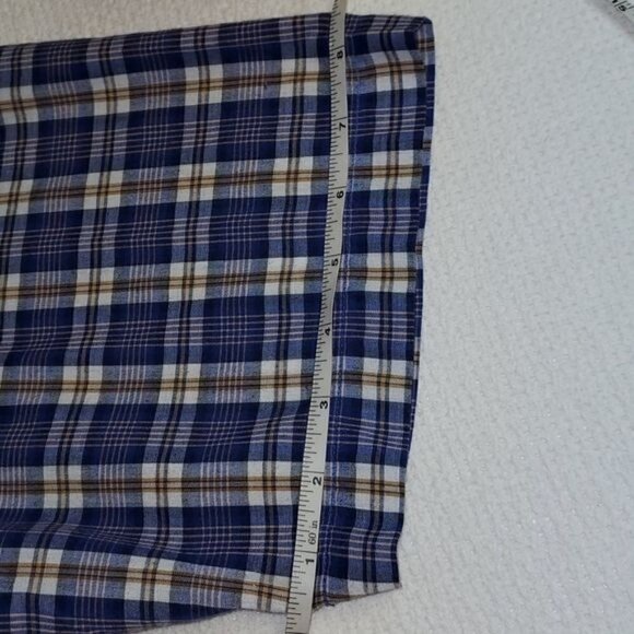 Wrangler Western Wear Sz. L Blue Plaid Pearl Snap SS Casual Button Down Shirt - Picture 14 of 14